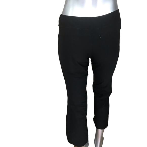 L.L. Bean Pull on Polyester Black Pants with Zipped Pocket Women's Size Small - Picture 1 of 5